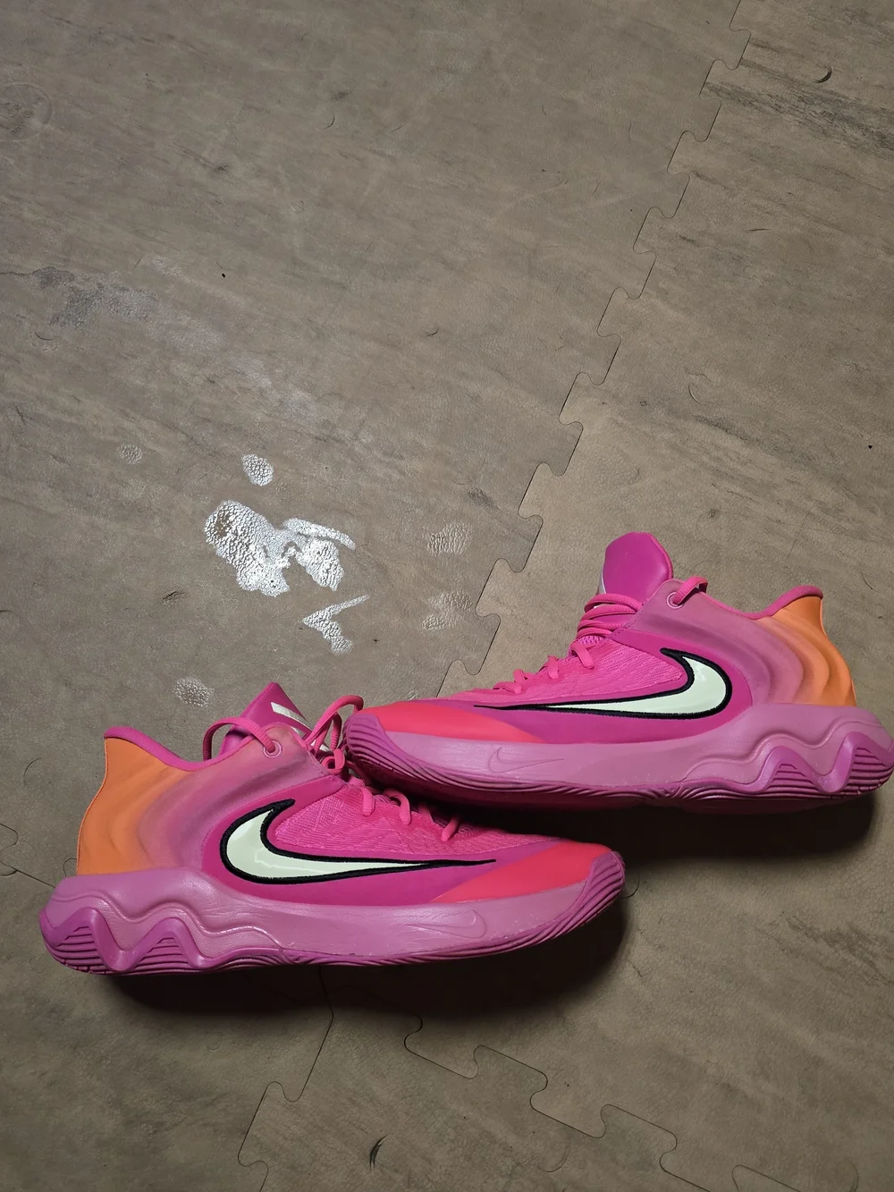 Nike Giannis Immortality 4 Pink and Orange Mens Performance Basketball Shoes